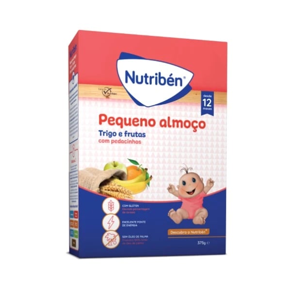 Nutribén Breakfast Flour Wheat and Fruit with Pieces Non-Dairy 12M 375g