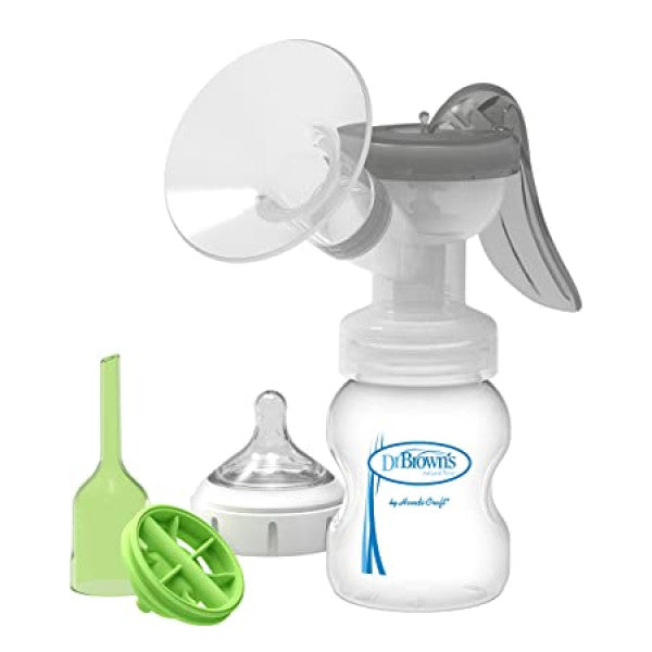 Dr. Browns Options Natural Flow Manual Breast Pump + SoftShape Funnel + Options+ Anti-colic Bottle 150ml