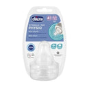 Chicco Physio Silicone Teat 4M+ Fast x2