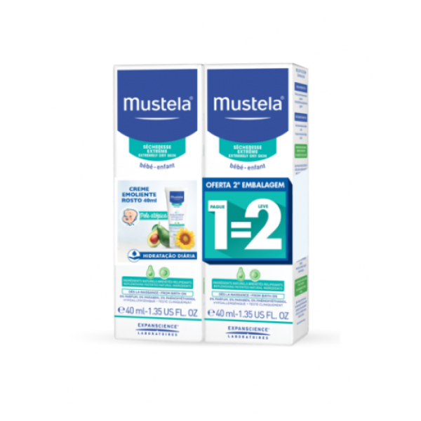 Mustela Bebé Stelatopia Emollient Face Cream Without Perfume Duo