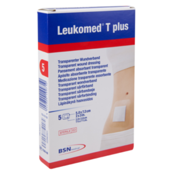 Leukomed T Plus Absorbent Dressing 5x7.2cm x5