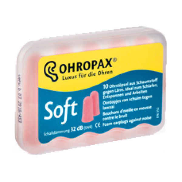 Ohropax Soft Foam Earplugs x10