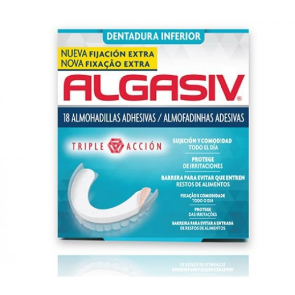 Adhesive Pads Algasiv Lower Denture x18