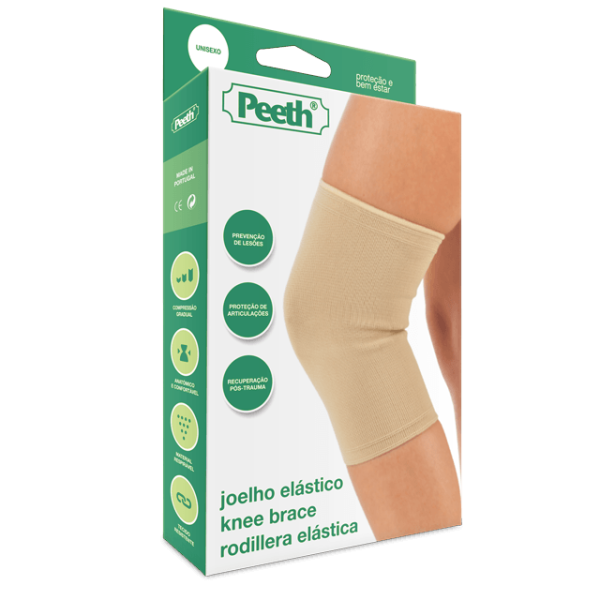 Peeth N300 Elastic Knee Pad Beige Size 6 XXL