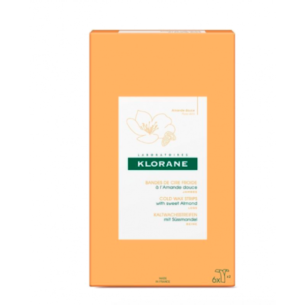 Klorane Depilatory Wax Bands with Sweet Almond x6