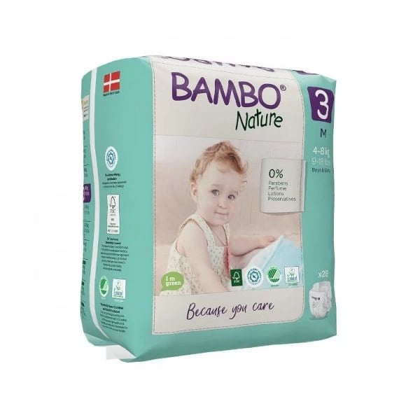 Bambo Nature Diapers 3M (4-8kg) X28