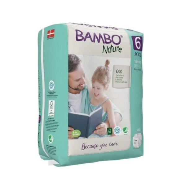 Bambo Nature Diapers 6 XXL (16Kg+) x20