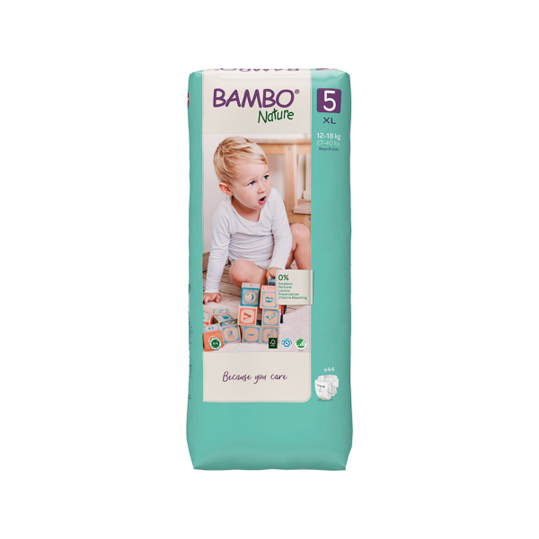 Bambo Nature Diapers 5XL (12-18Kg) X44