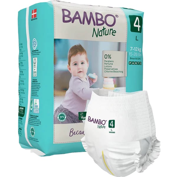 Bambo Nature Diapers Underwear 4 L (7-14Kg) X20