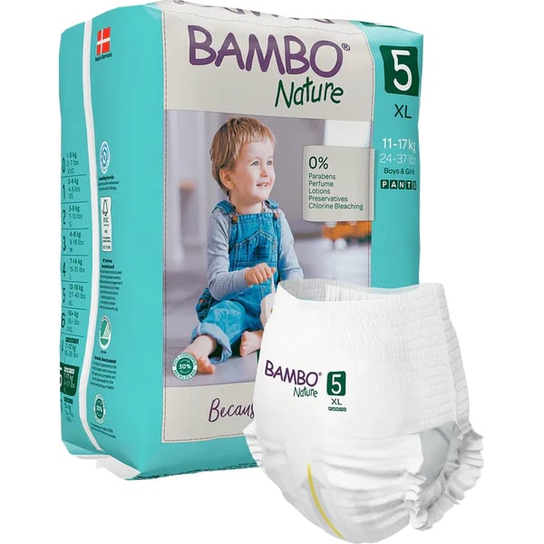 Bambo Nature Diapers Underwear 5 XL (12-18Kg) X19