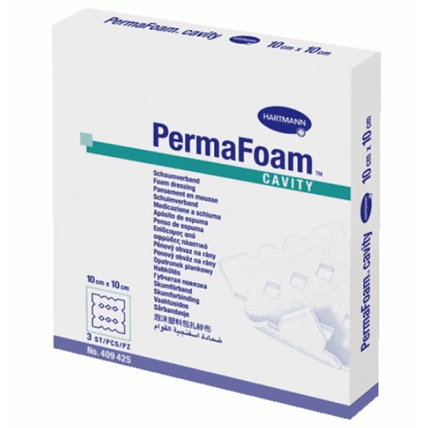Permafoam Classic Foam Dressing 10X10Cm X10