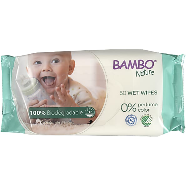 Bambo Nature Biodegradable Wipes x50