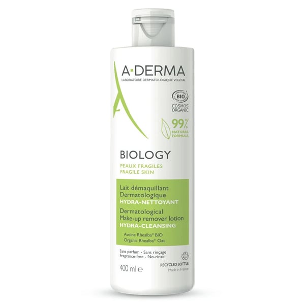 A-Derma Biology Hydra-Cleansing Dermatological Make-up Removing Milk 400ml