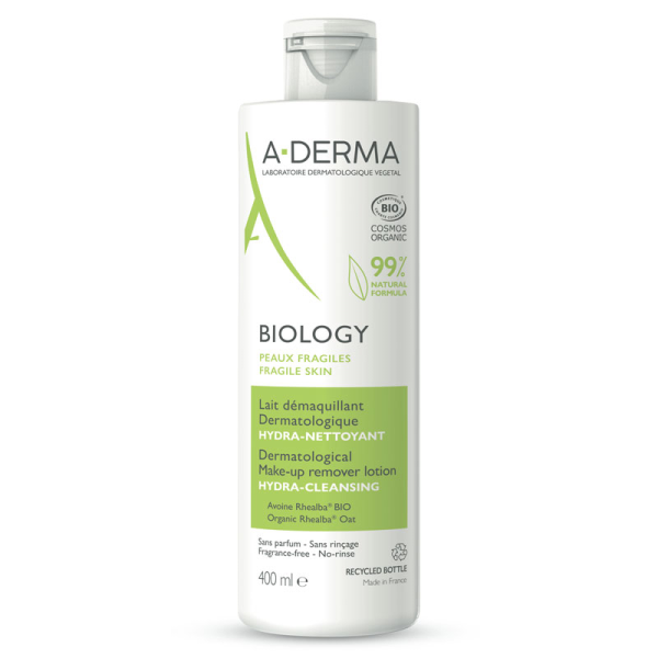 A-Derma Biology Hydra-Cleansing Dermatological Make-up Removing Milk 400ml