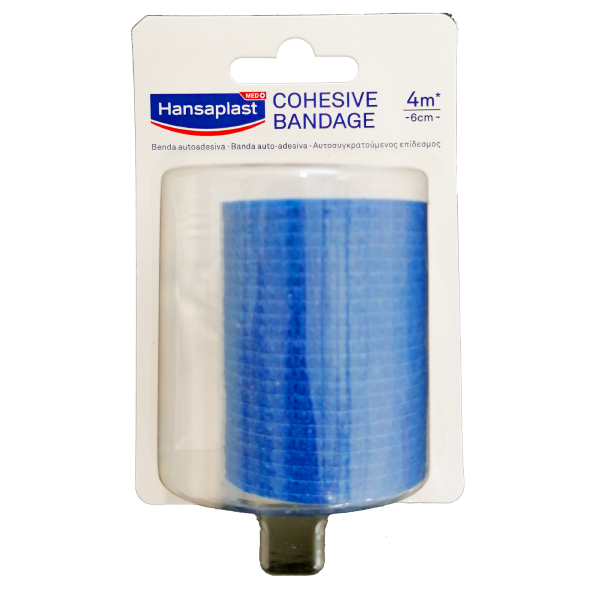 Hansaplast Cohesive Band 4Mx6Cm Blue