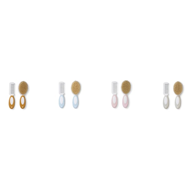 Saro Natural Bristle Comb and Brush Set