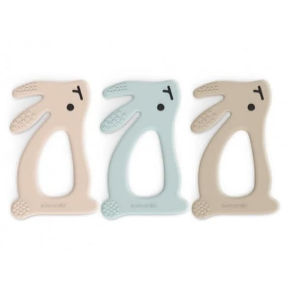 Suavinex Rabbit Silicone Teether 0M+