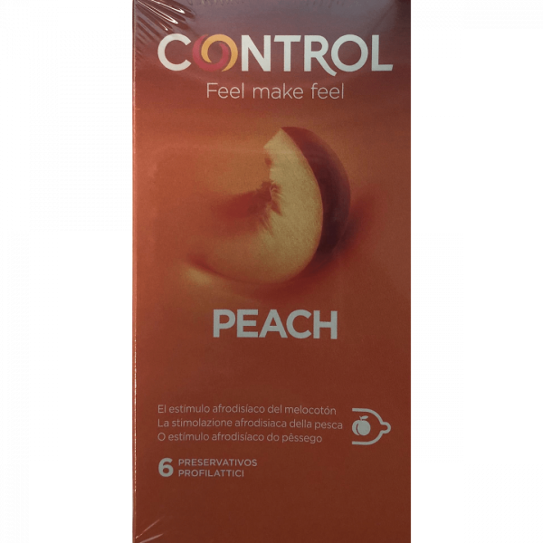 Control Peach Condoms X6