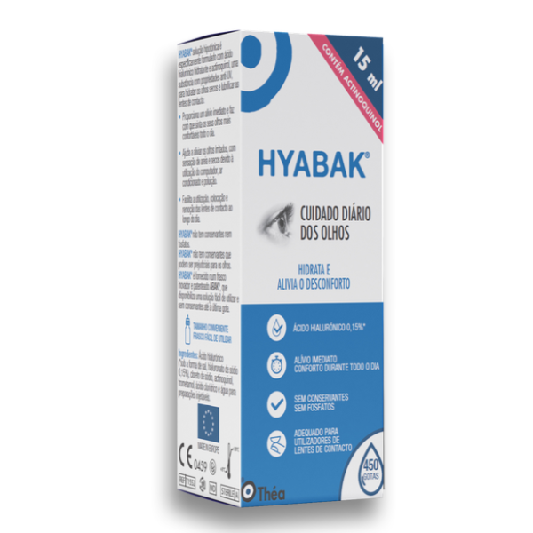 Hyabak Moisturizing/Lubricant Eye/Lens Solution 15ml