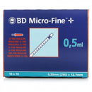 Bd Micro Fine+ Insulin Syringes 0.5mlX 10 29g