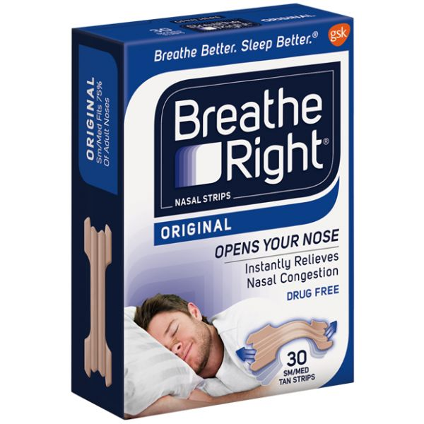 Breathe Right Classic Nasal Strips Size S/M x30