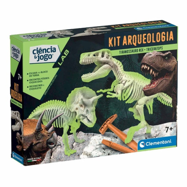 Clementoni 67329 T-REX & TRICERATOPS Archeology Kit