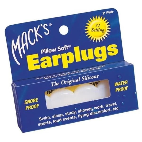Mack S White Silicone Earplug x4