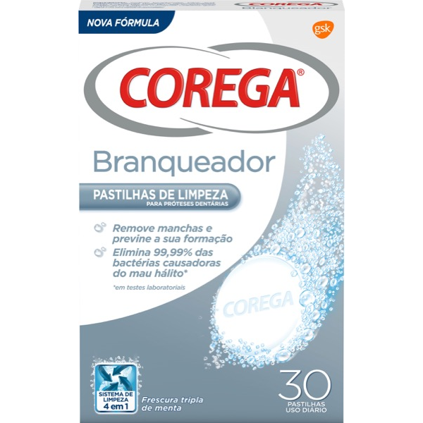 Corega Whitening Effervescent Tablets x30