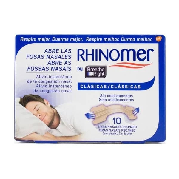 Rhinomer Breathe Right Classic Nasal Strips - Small/Medium x10