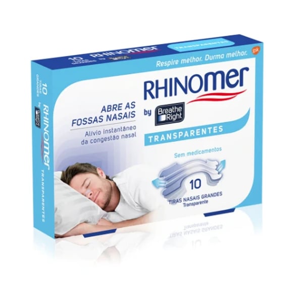 Rhinomer Breathe Right Clear Nasal Strips - Large x10