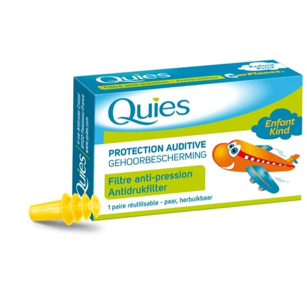 Quies Earplanes Travel Earplugs for Kids x2
