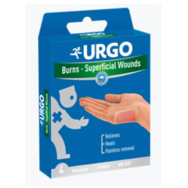 Urgo Burns Large Sterile Dressings x4