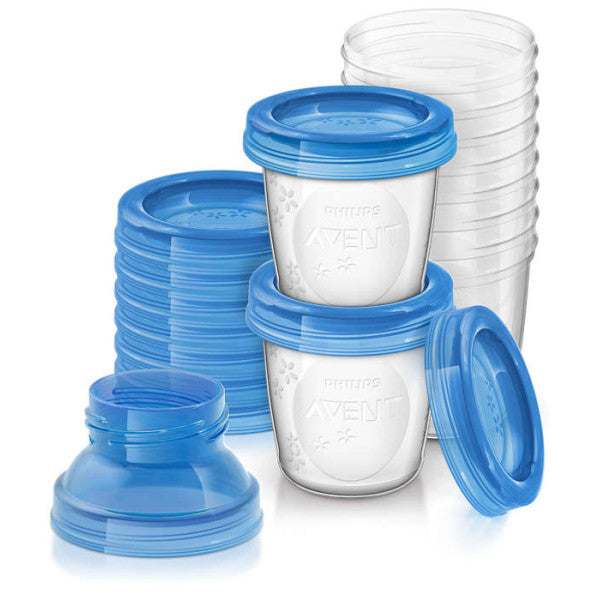 Philips Avent Cups + Lids x10 + 2 adapters