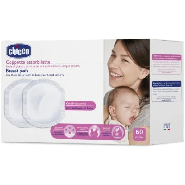 Chicco Anti-Bacterial Absorbent Discs x60