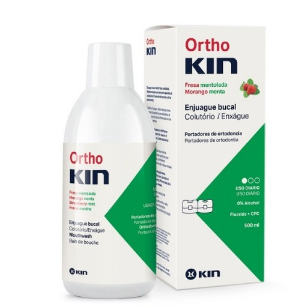 Ortho Kin Mint Strawberry Mouthwash 500ml