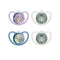 Nuk Space Night Silicone Pacifiers T1 x2