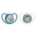Nuk Space Night Silicone Pacifiers T2 x2