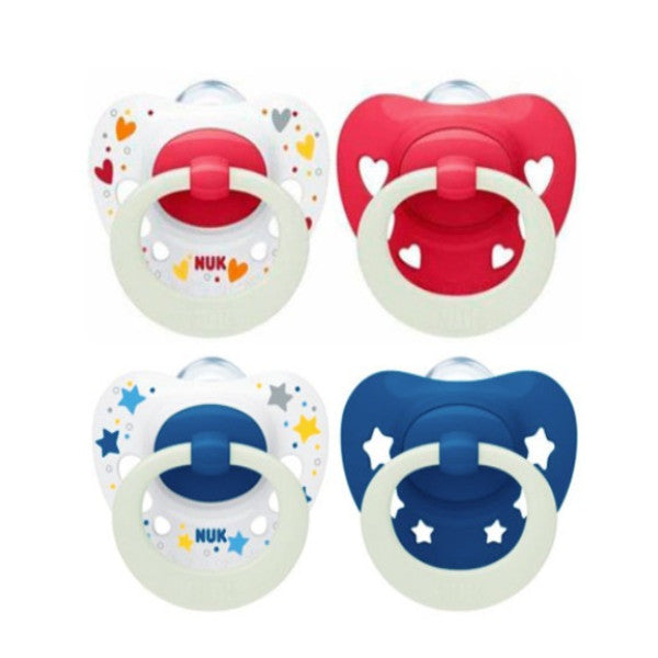 Nuk Signature Night Silicone Pacifiers T1 x2