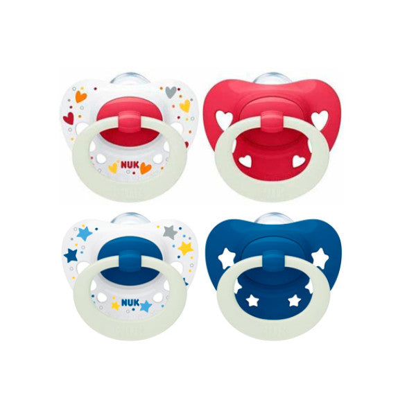 Nuk Signature Night Silicone Pacifiers T3 x2