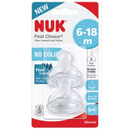 Nuk First Choice+ Silicone Teat 2 Flow Control 6-18M 2 Units