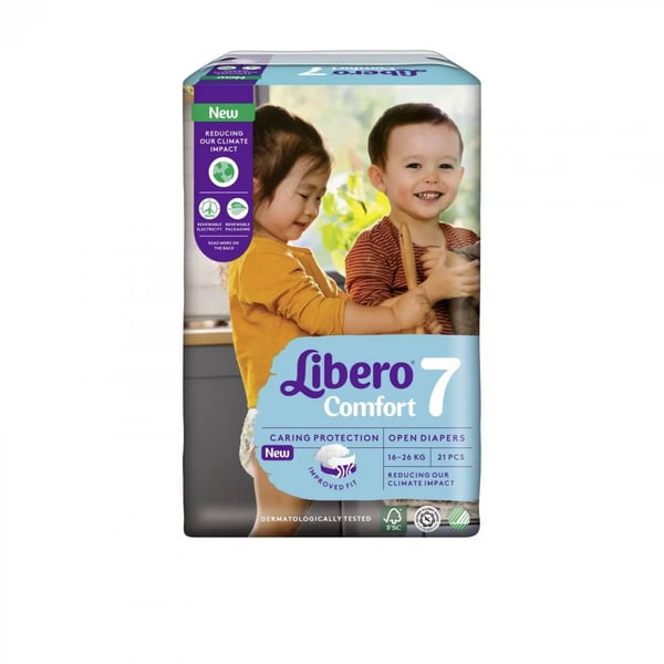 Libero Comfort Diapers 7 (16-26Kg) x21