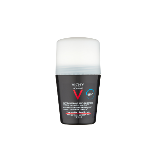 Vichy Homme Roll-on Deodorant Sensitive Skin 48H 50ml