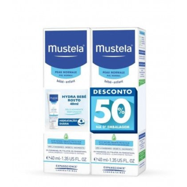 Mustela Bebé Normal Skin Hydra Bébé Face Cream with 50% Discount 2nd Pack