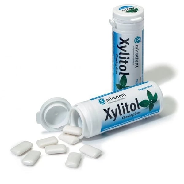Miradent Xylitol Kids Peppermint Chewing Gum x30