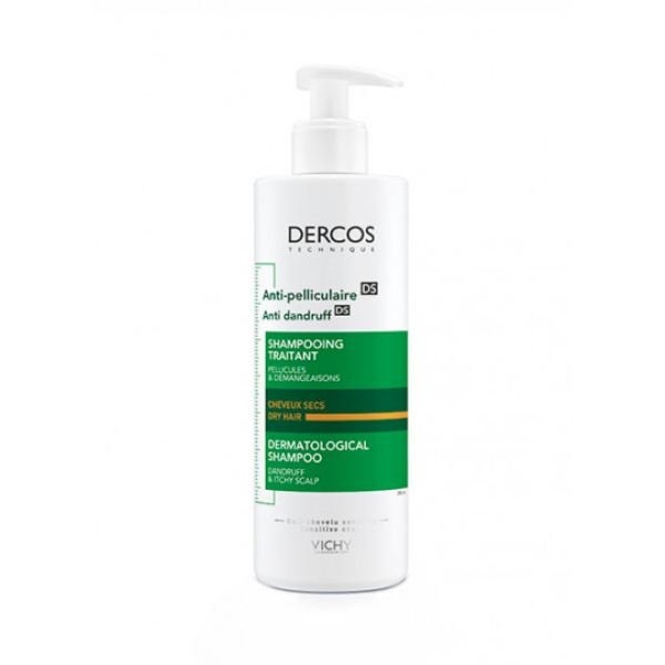 Dercos Technique Anti-Dandruff Shampoo for Dry Hair 390ml