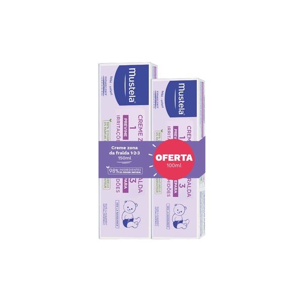Mustela Baby Diaper Area Cream 123 150ml+100ml