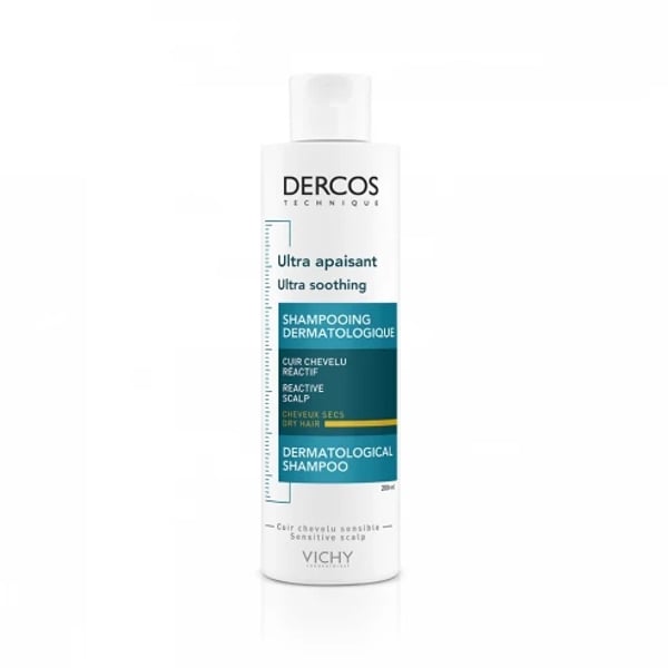 Dercos Ultra Soothing Shampoo for Reactive Scalp and Dry Hair 200ml