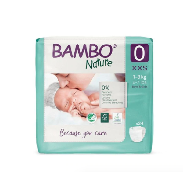 Bambo Nature Premature Diapers XXS (1-3 kg) X24