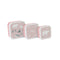 Saro Set of 3 Arctic Pink Lunch Boxes