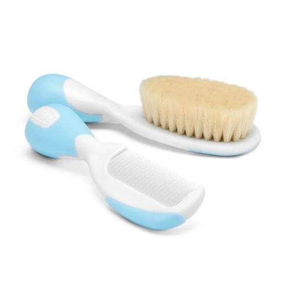 Chicco Natural Bristle Brush and Comb Blue